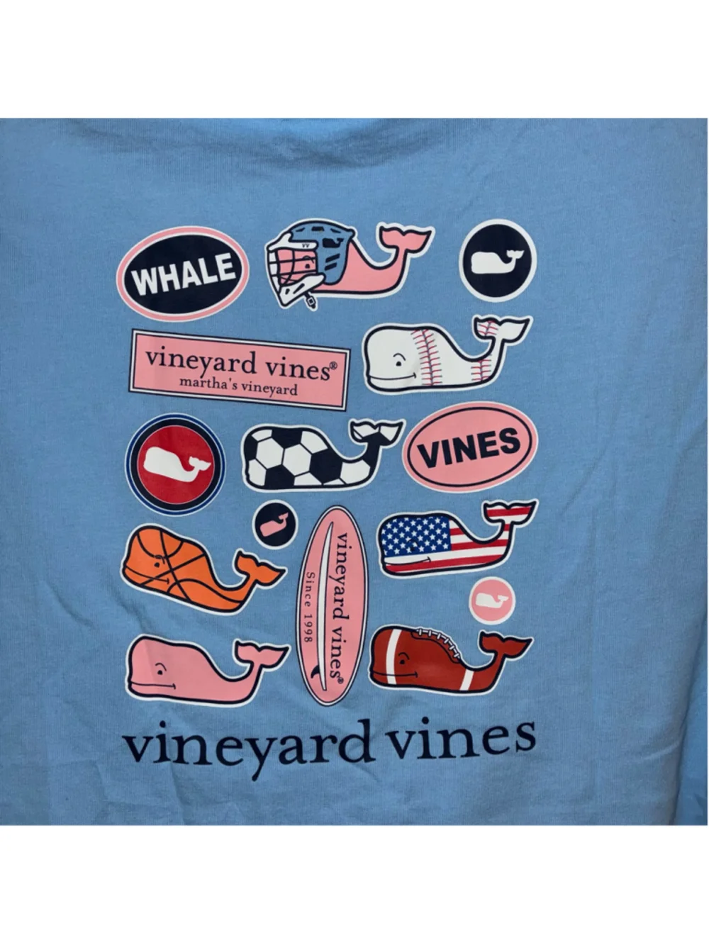 Boys Vineyard Vines Short Sleeve Graphic Tee Blue Size L